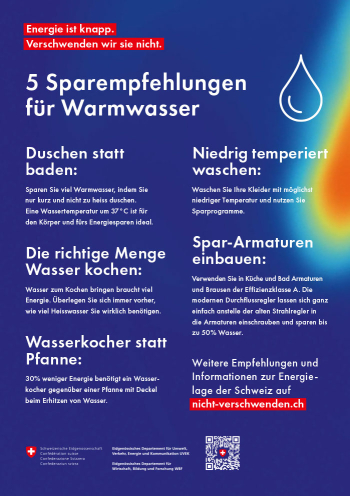 Sparempfehlungen Warmwasser